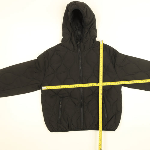 Marks and Spencer Girls Black Hooded Quilted Puffer Jacket 8-9 Years