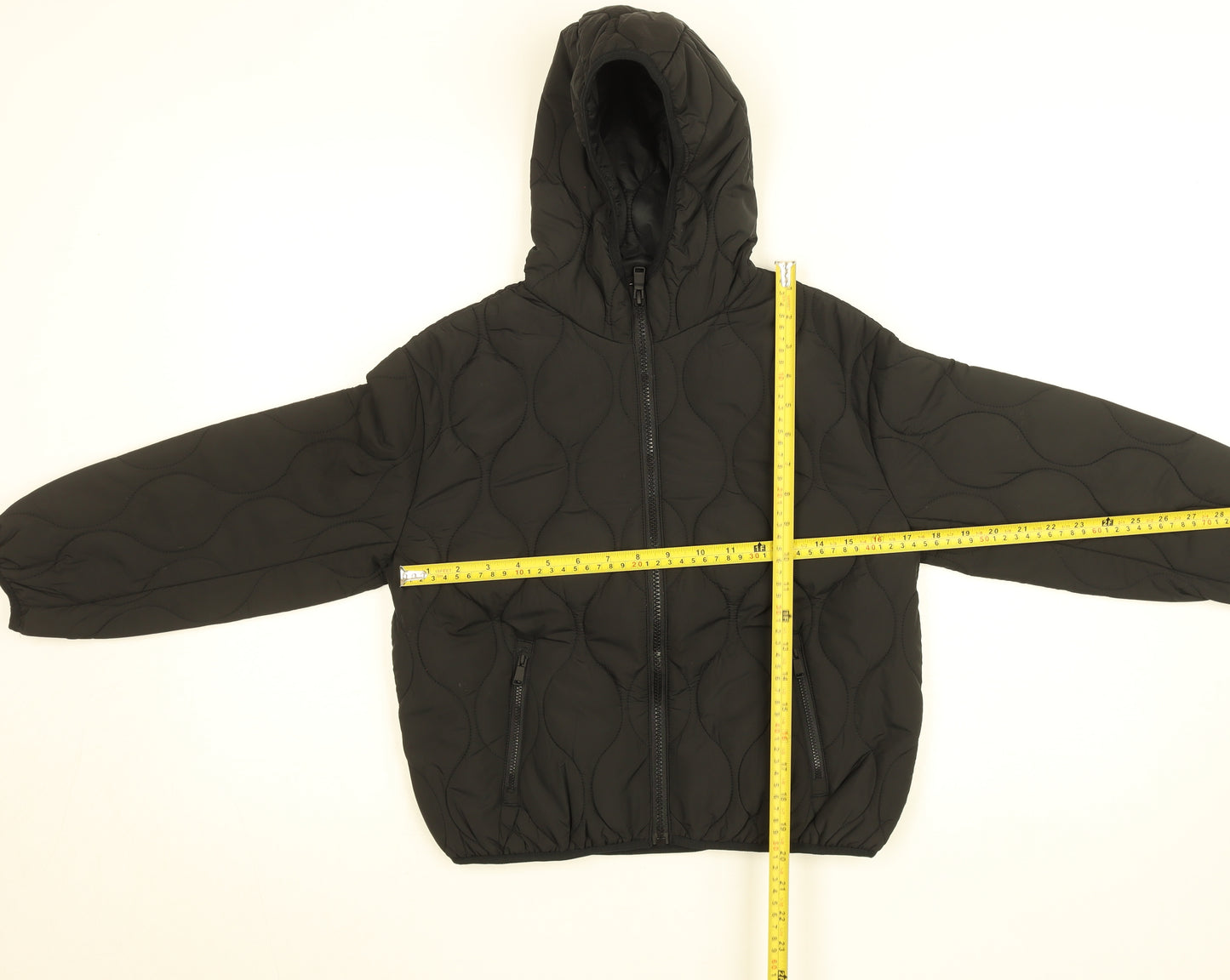 Marks and Spencer Girls Black Hooded Quilted Puffer Jacket 8-9 Years