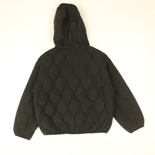 Marks and Spencer Girls Black Hooded Quilted Puffer Jacket 8-9 Years