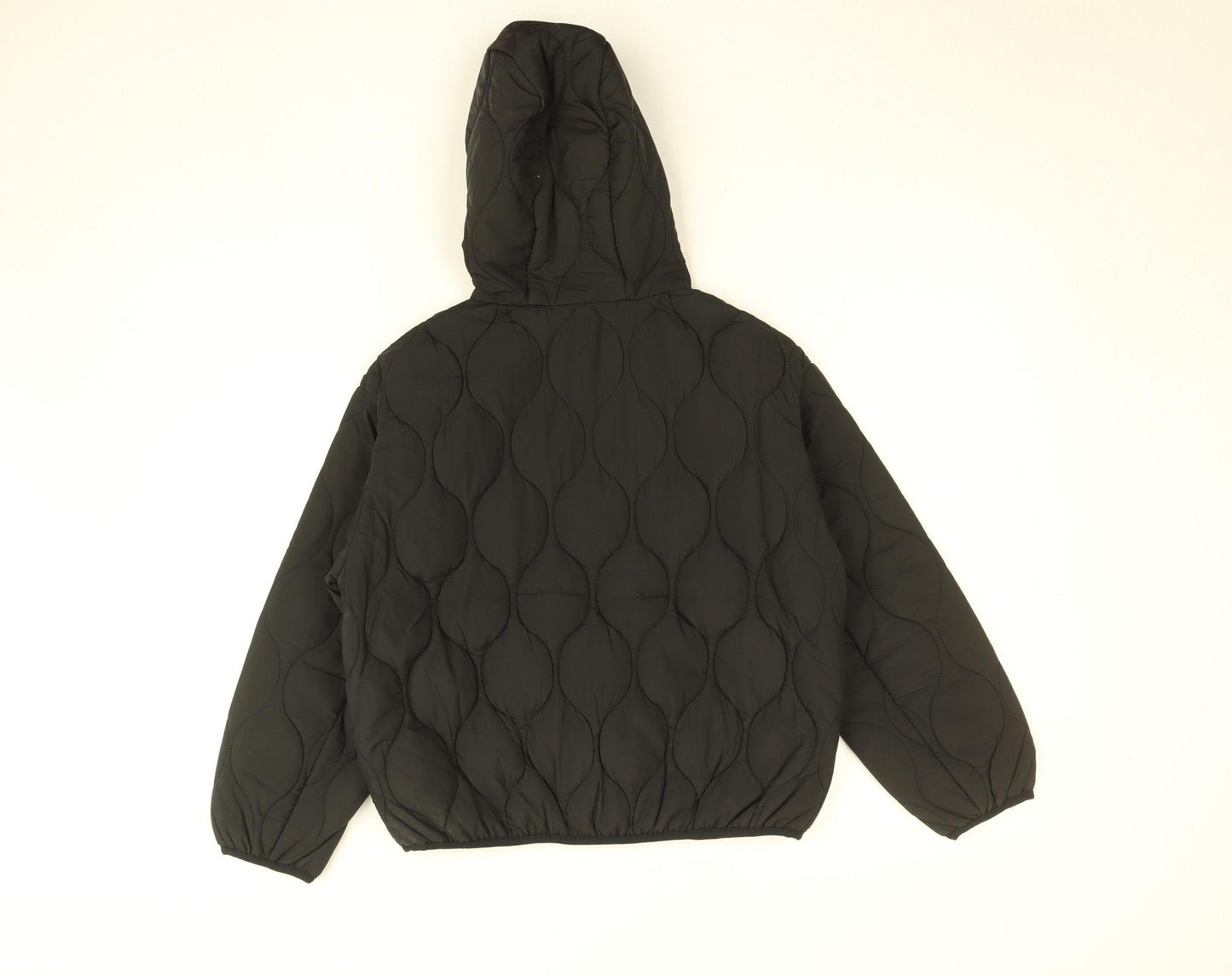 Marks and Spencer Girls Black Hooded Quilted Puffer Jacket 8-9 Years