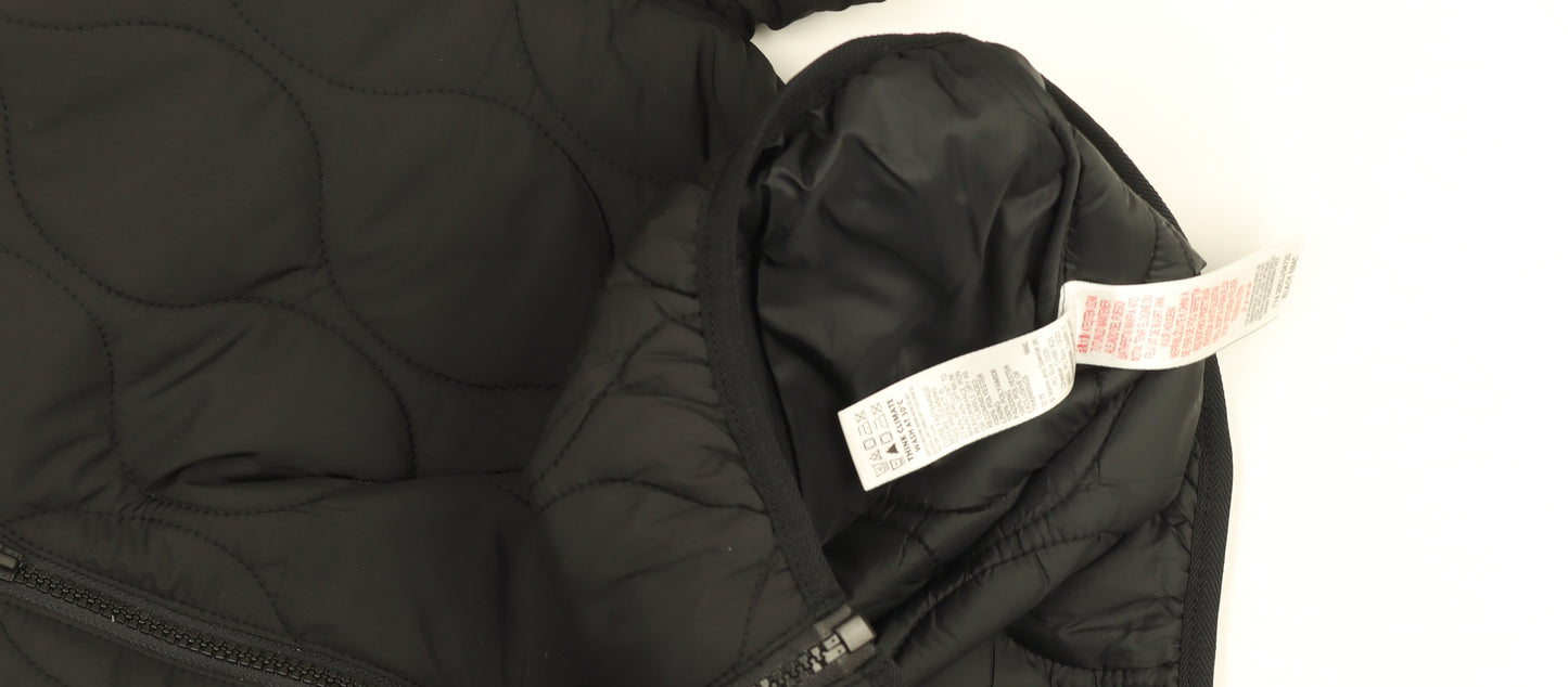 Marks and Spencer Girls Black Hooded Quilted Puffer Jacket 8-9 Years