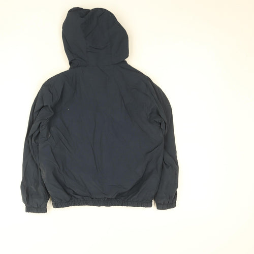 Penguin Boys Blue Hooded Windbreaker Jacket 8-9 Years Cotton Nylon