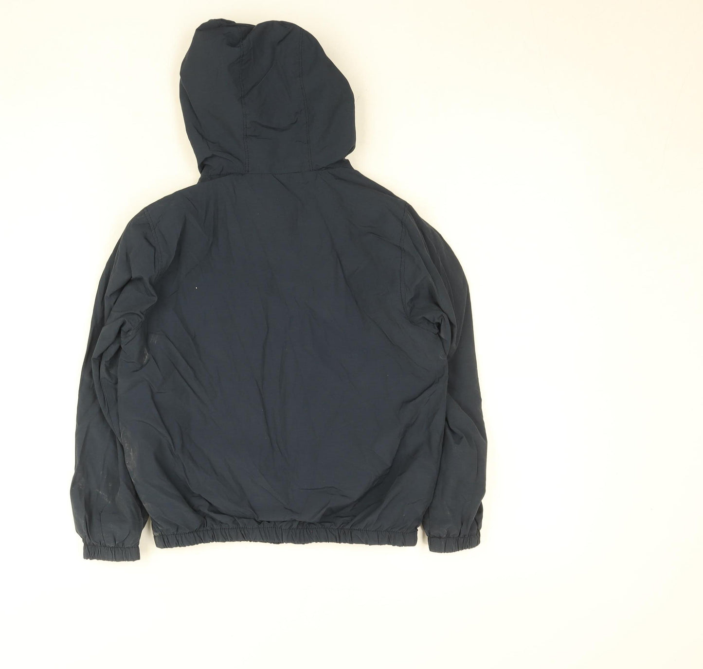 Penguin Boys Blue Hooded Windbreaker Jacket 8-9 Years Cotton Nylon