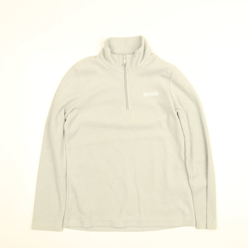 Regatta Women’s Grey Fleece 1/4 Zip Pullover Top Size 8