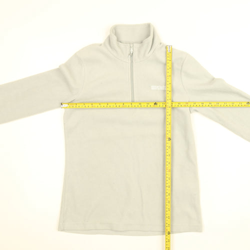 Regatta Women’s Grey Fleece 1/4 Zip Pullover Top Size 8