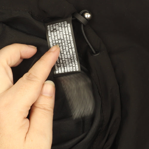 Pull&Bear Girls Black Cropped Hooded Puffer Jacket Size 8 Years