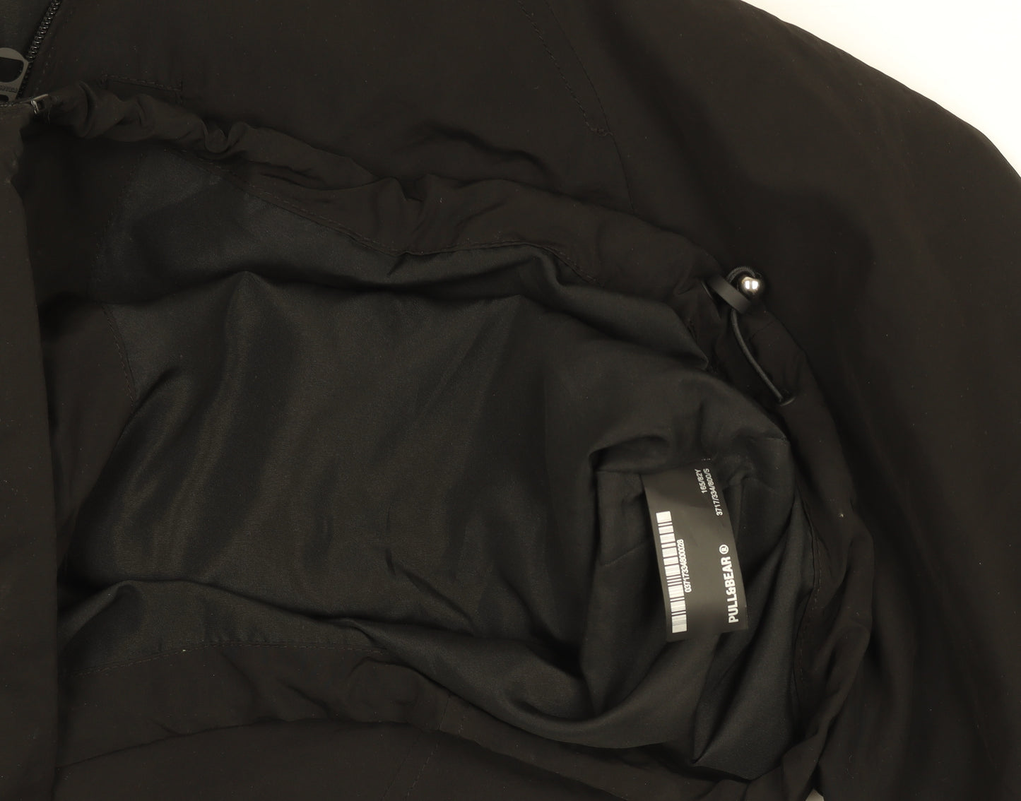 Pull&Bear Girls Black Cropped Hooded Puffer Jacket Size 8 Years