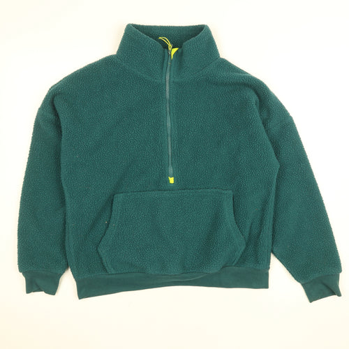 Dunnes Women Green XS 1/2 Zip Fleece Pullover Sweatshirt