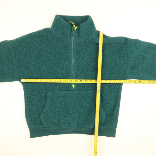 Dunnes Women Green XS 1/2 Zip Fleece Pullover Sweatshirt