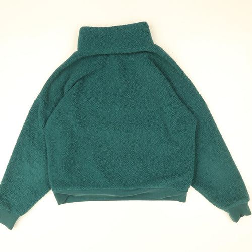 Dunnes Women Green XS 1/2 Zip Fleece Pullover Sweatshirt