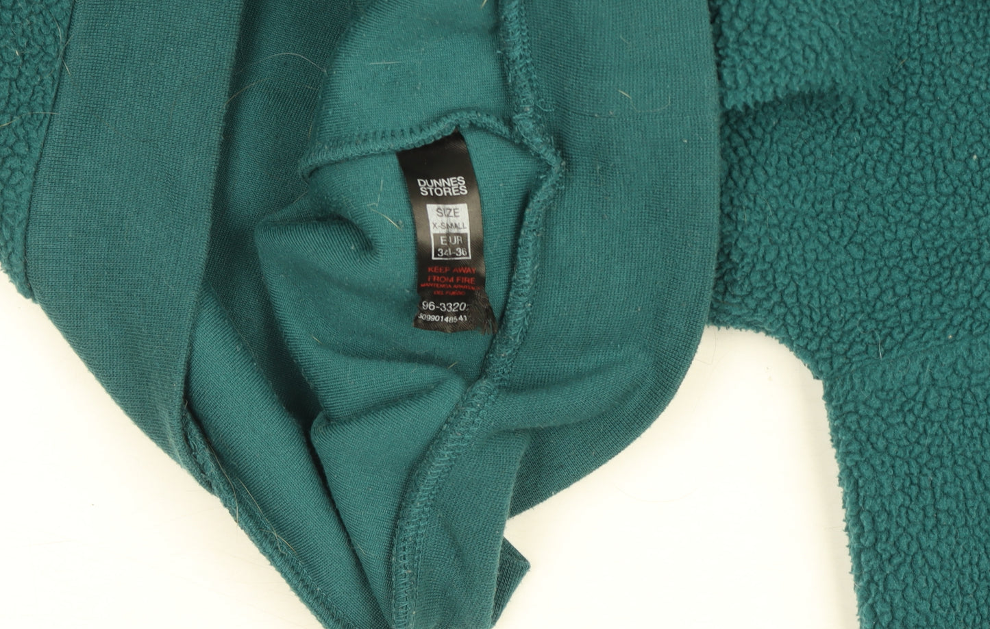 Dunnes Women Green XS 1/2 Zip Fleece Pullover Sweatshirt