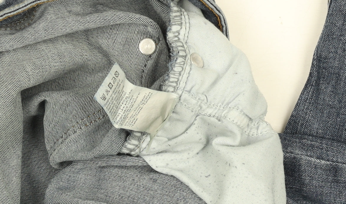 River Island Women Blue Mid Rise Boyfriend Jeans Size 16