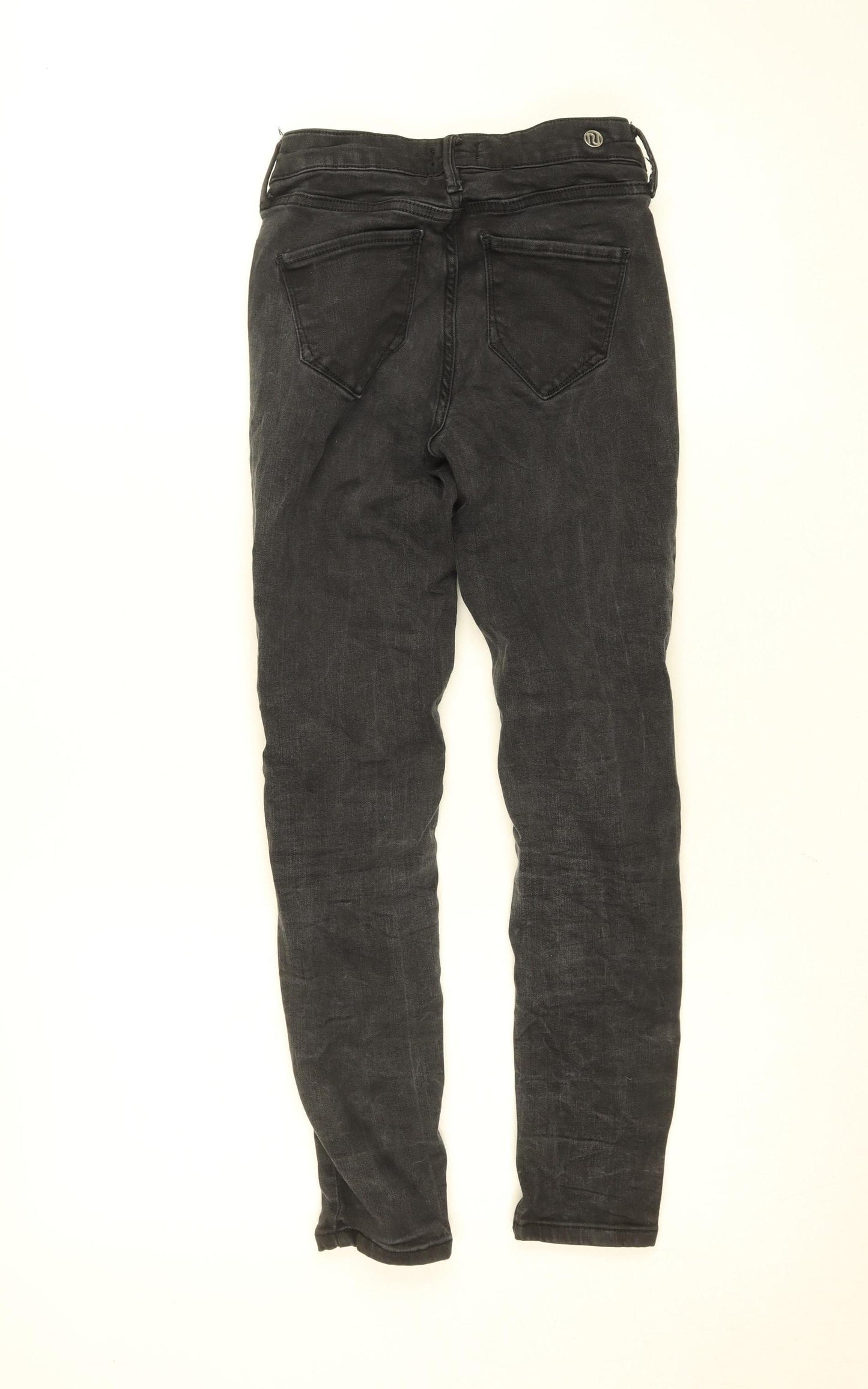 River Island Women’s Black Molly Lace-Up Skinny Jeans Size 8