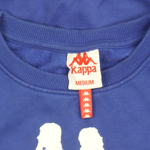 Kappa Women Blue Medium Logo Crew Neck Pullover Sweatshirt