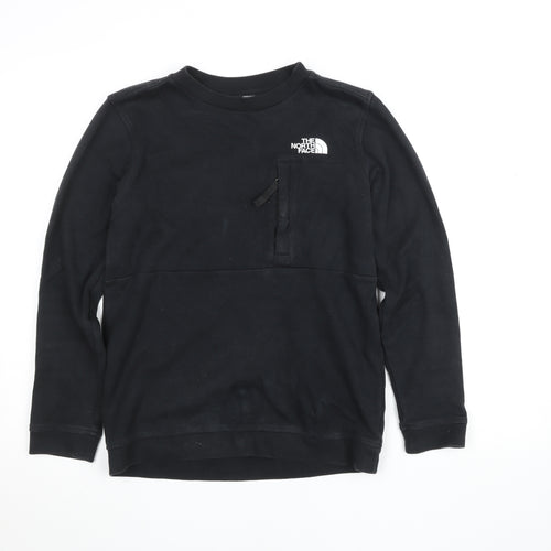 The North Face Black Cotton Crew Neck Sweatshirt Boys L