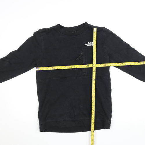 The North Face Black Cotton Crew Neck Sweatshirt Boys L