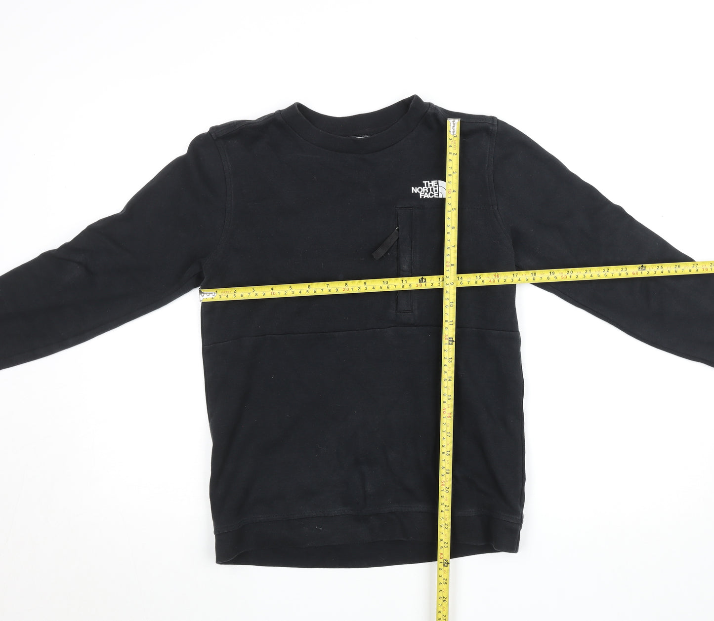 The North Face Black Cotton Crew Neck Sweatshirt Boys L