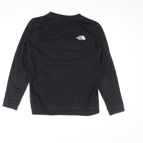 The North Face Black Cotton Crew Neck Sweatshirt Boys L