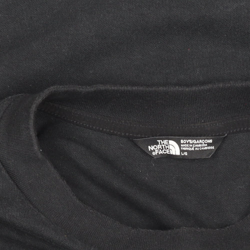 The North Face Black Cotton Crew Neck Sweatshirt Boys L