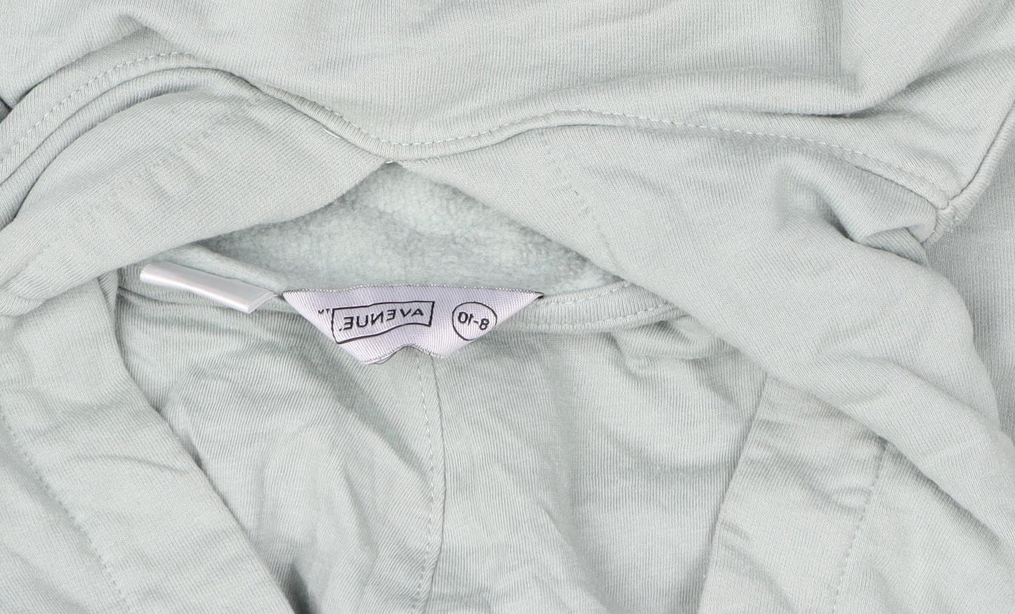 Avenue Women Green Embroidered Floral Pullover Hoodie Size 8-10