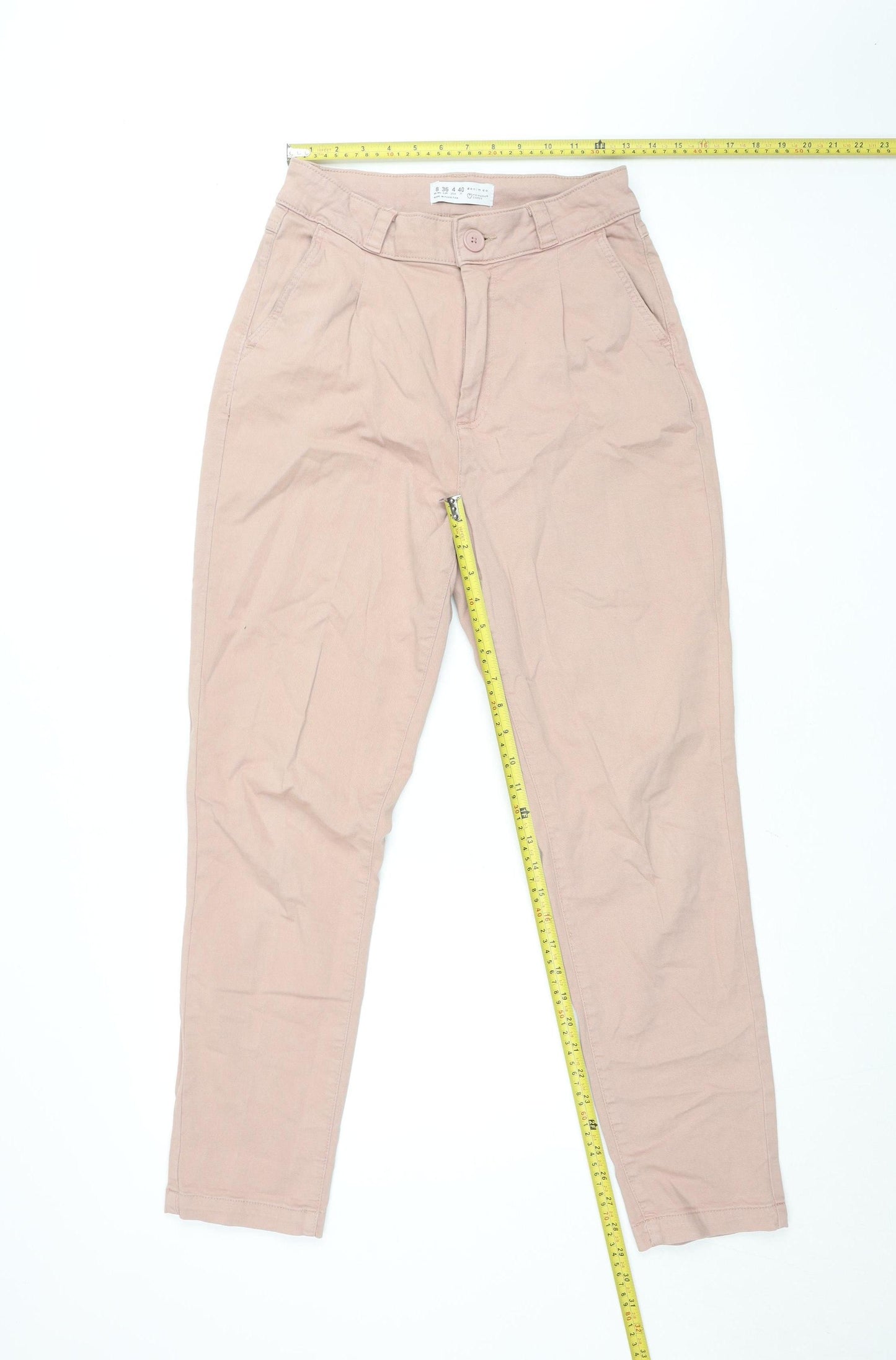 Primark Women’s Beige Straight Fit Denim Jeans Size 8 Regular