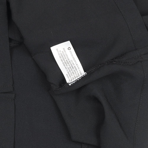 Merona Women Black Sleeveless Pleated Chiffon Blouse Size S