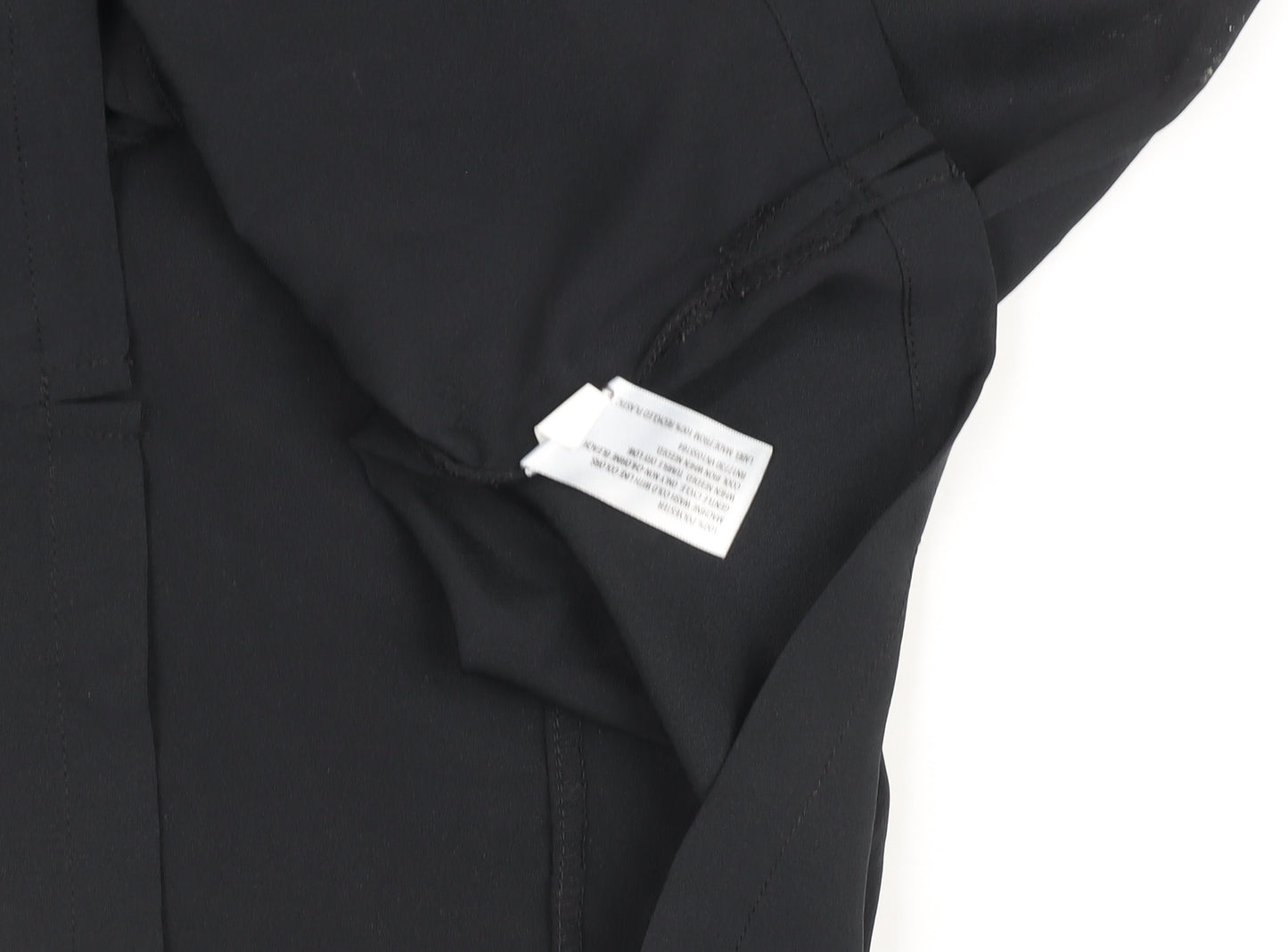 Merona Women Black Sleeveless Pleated Chiffon Blouse Size S