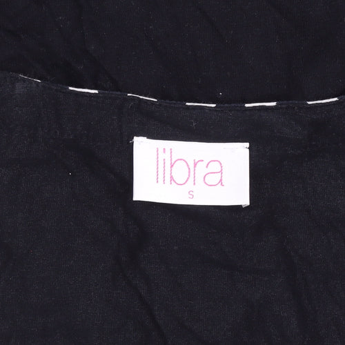 Libra Womens Multicoloured Tunic Blouse S Cotton Zip 3/4 Sleeve Top