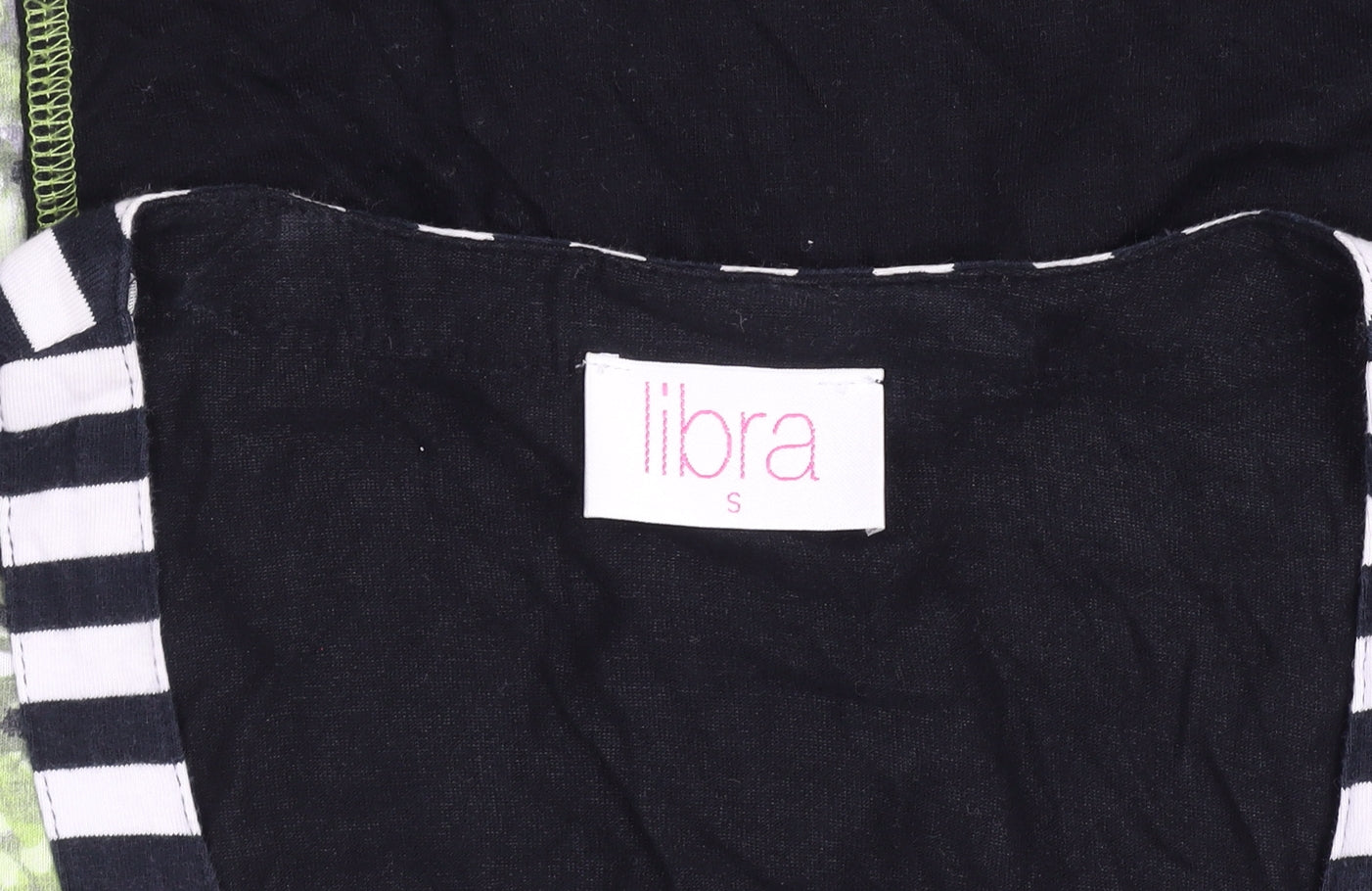Libra Womens Multicoloured Tunic Blouse S Cotton Zip 3/4 Sleeve Top