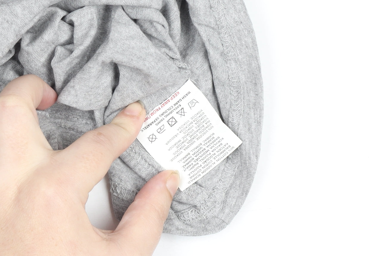 Bench Men's Grey Cotton Blend Logo T-Shirt Size L