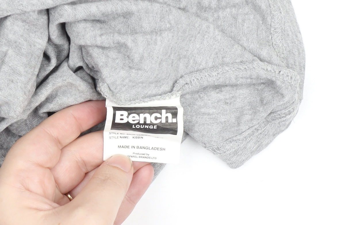 Bench Men's Grey Cotton Blend Logo T-Shirt Size L