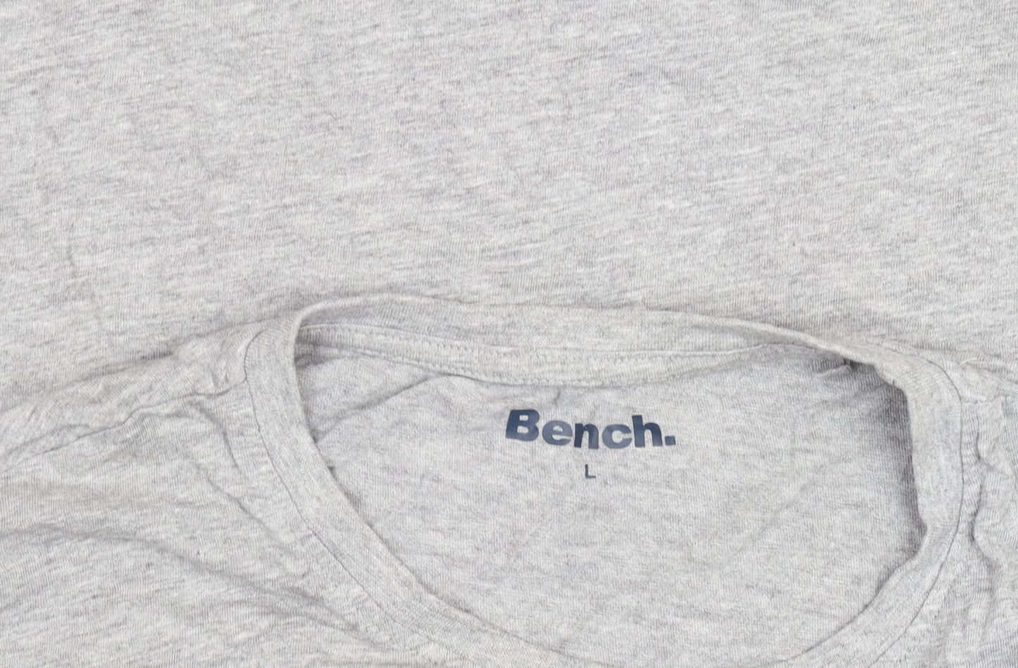 Bench Men's Grey Cotton Blend Logo T-Shirt Size L