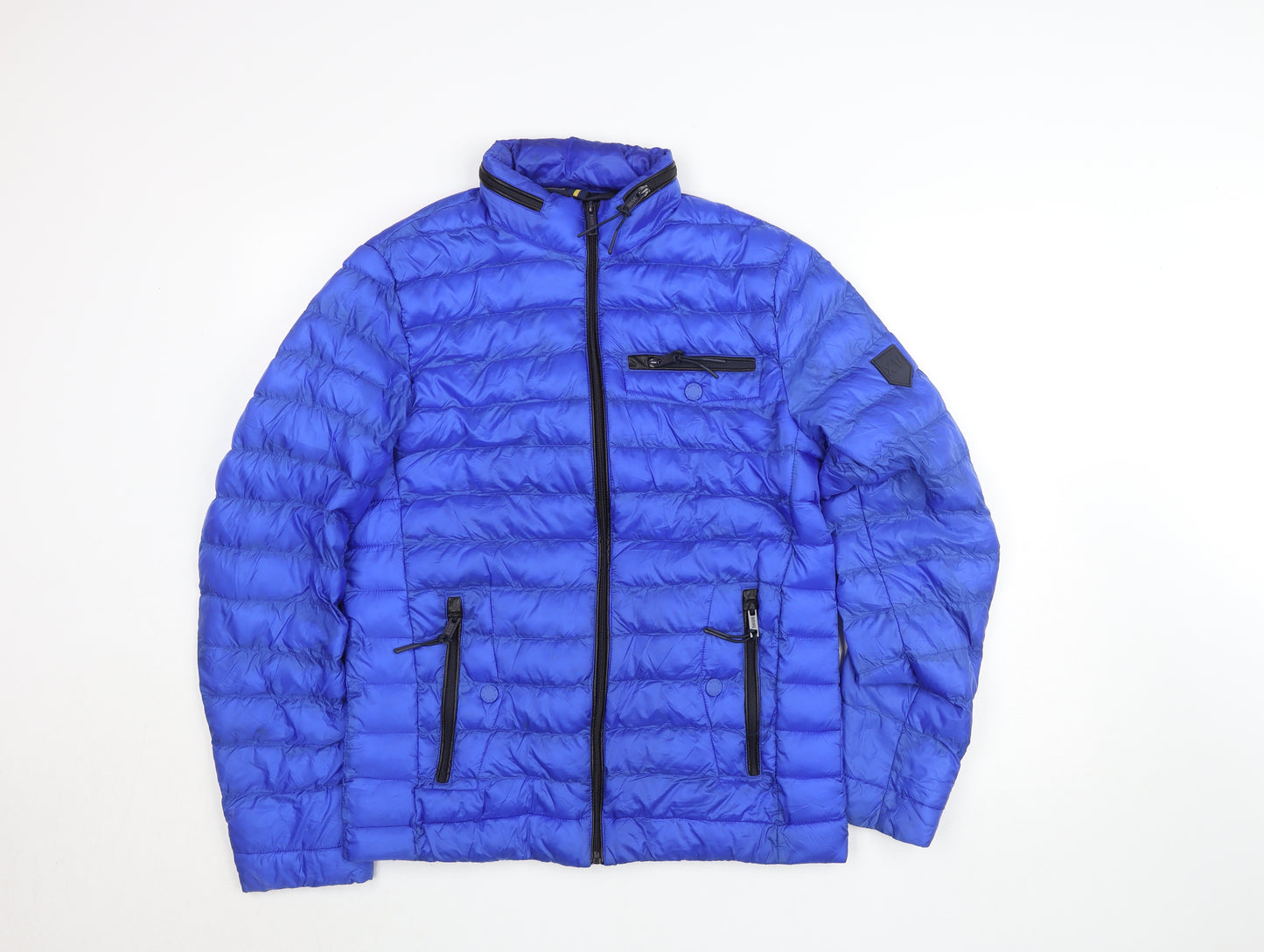 XV Kings Men's Blue Regular Fit Puffer Jacket Size M