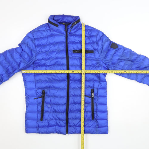 XV Kings Men's Blue Regular Fit Puffer Jacket Size M