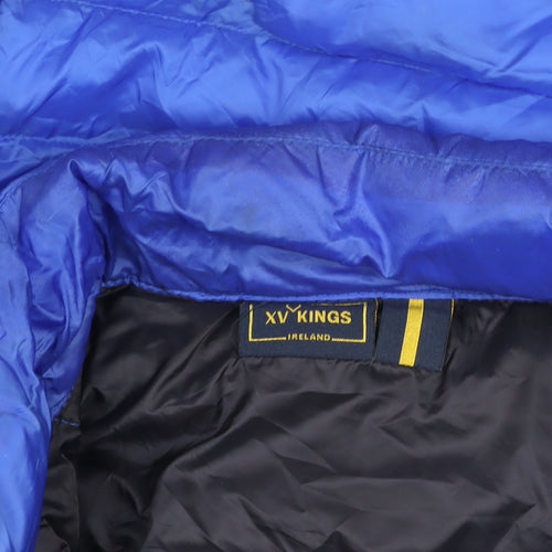 XV Kings Men's Blue Regular Fit Puffer Jacket Size M