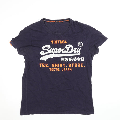 Superdry Men's Blue Vintage Graphic Crew Neck T-Shirt Size S