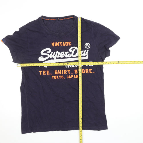 Superdry Men's Blue Vintage Graphic Crew Neck T-Shirt Size S
