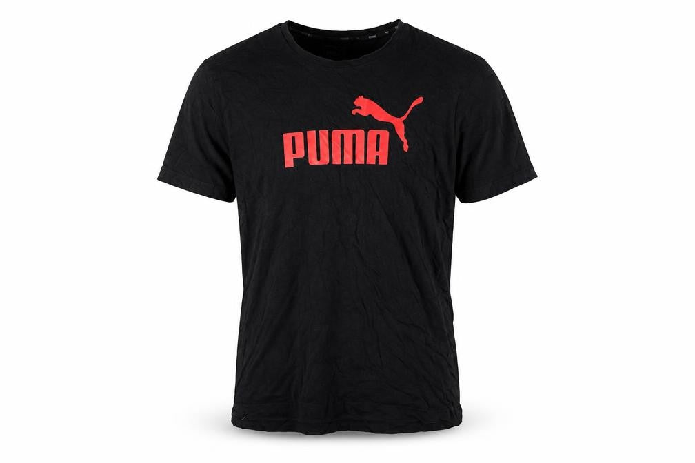 Puma Men's Black Short Sleeve Crew Neck Sports Cotton T-Shirt S