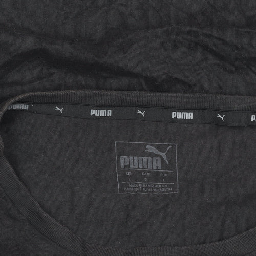 Puma Men's Black Short Sleeve Crew Neck Sports Cotton T-Shirt S