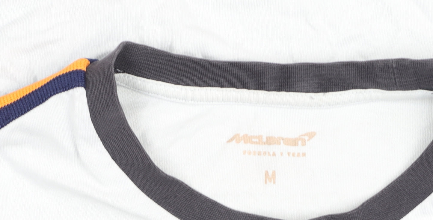 McLaren Men’s White Short Sleeve Racing T-Shirt M