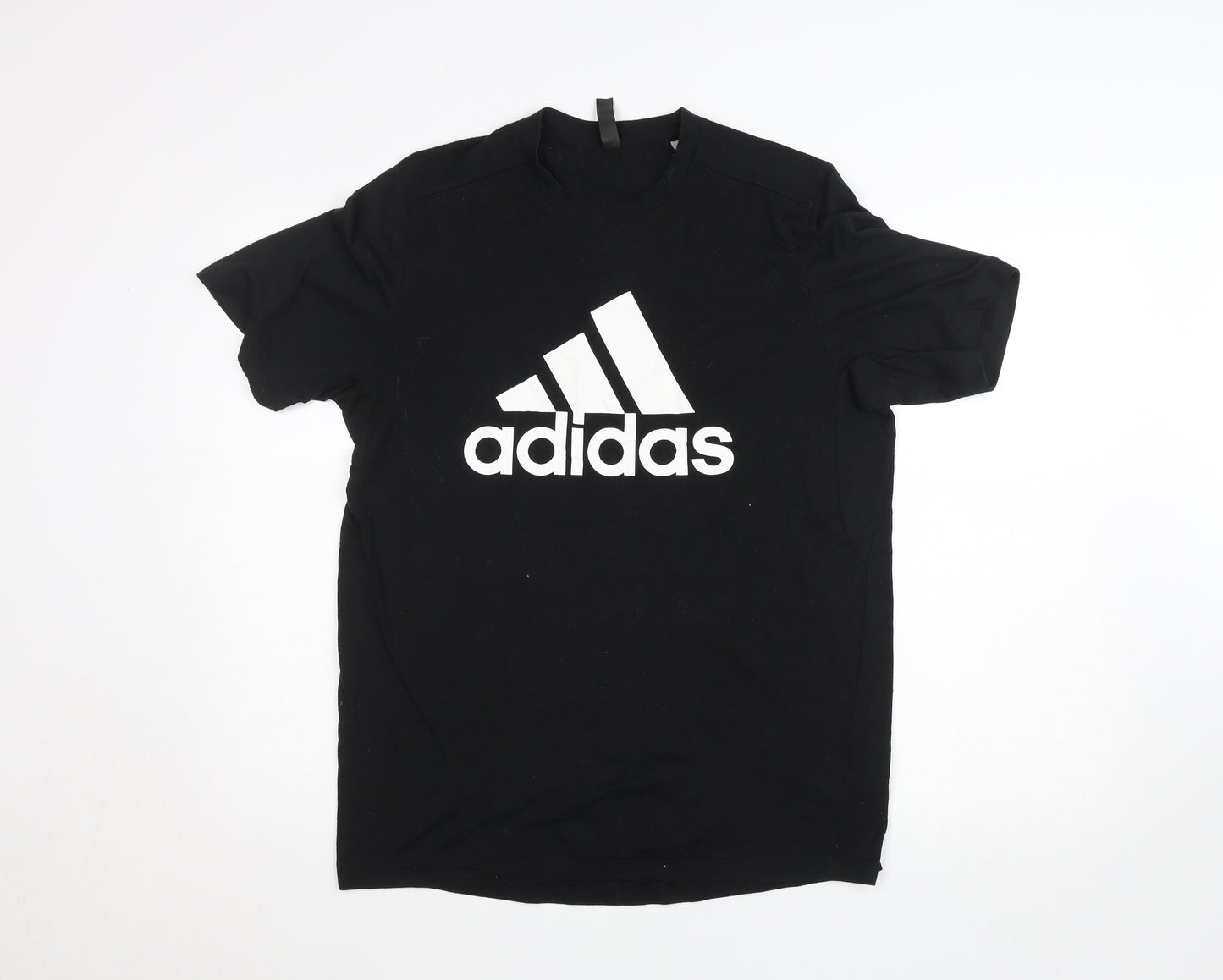Adidas Men's Black Logo Sports T-Shirt L Regular Fit