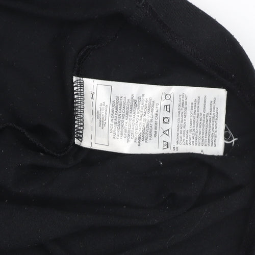 Adidas Men's Black Logo Sports T-Shirt L Regular Fit