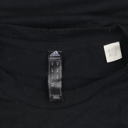 Adidas Men's Black Logo Sports T-Shirt L Regular Fit