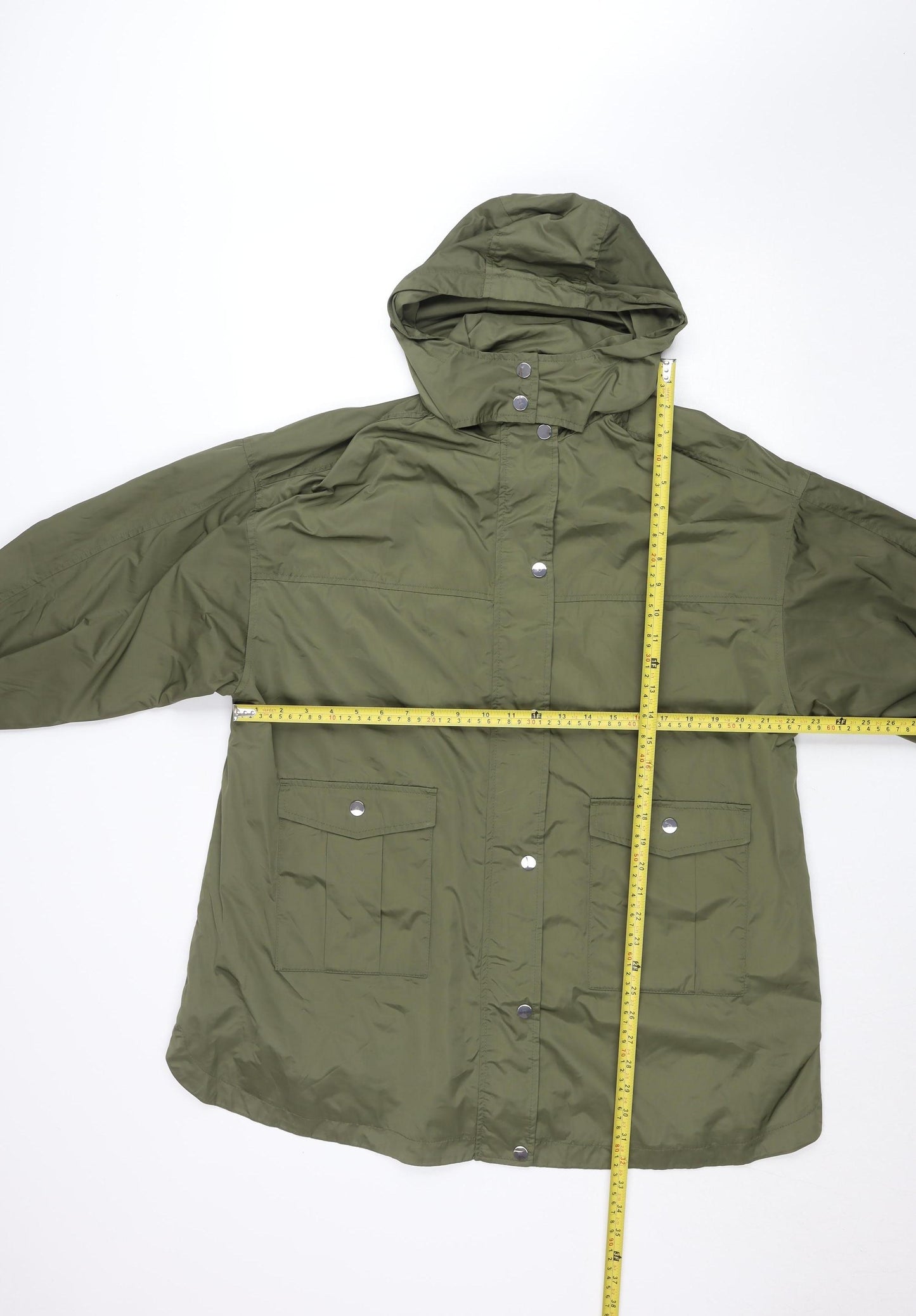 Next Girls Green Hooded Rain Coat 11 Years Mid-Length Water Resistant