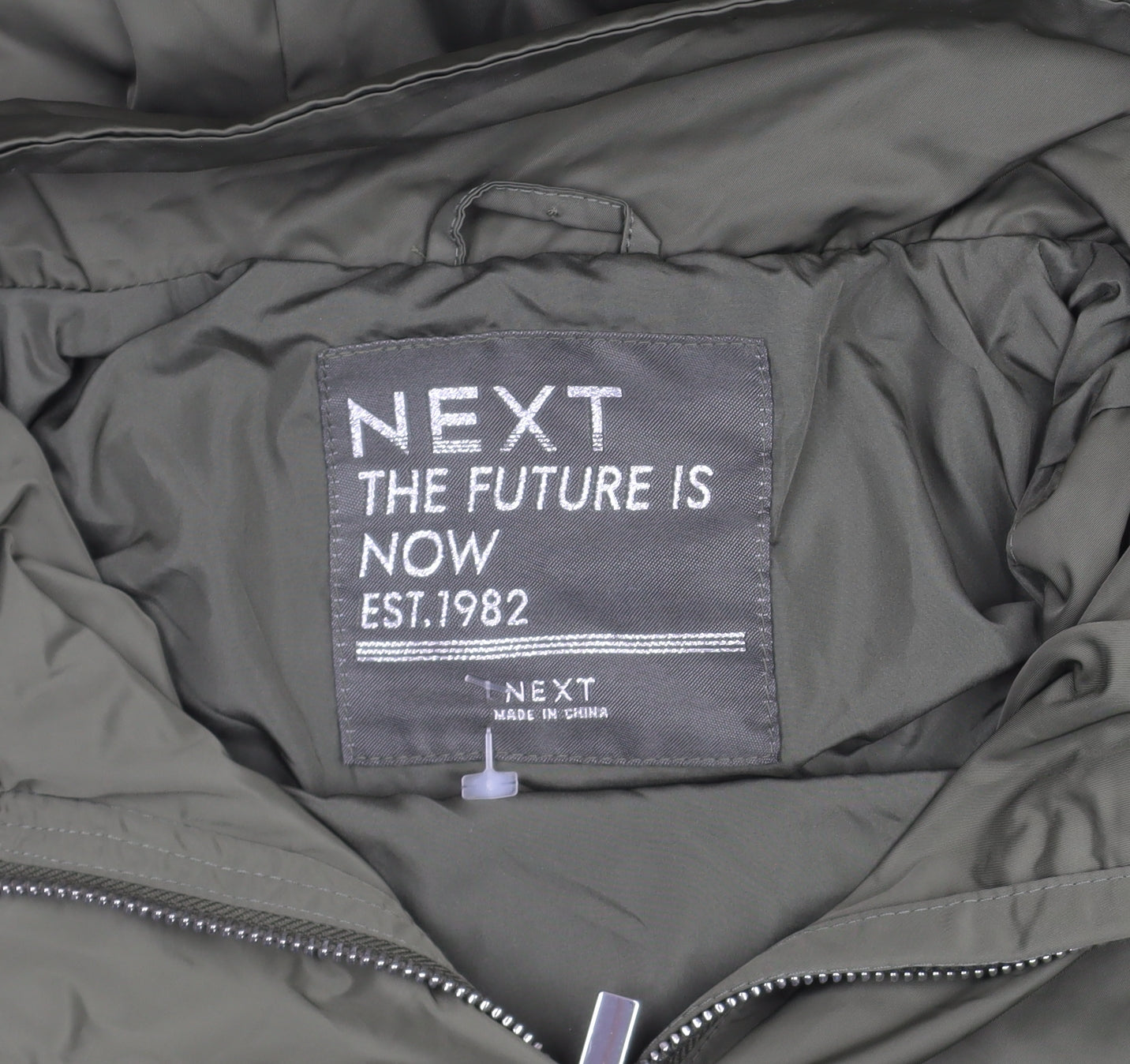 Next Girls Green Hooded Rain Coat 11 Years Mid-Length Water Resistant