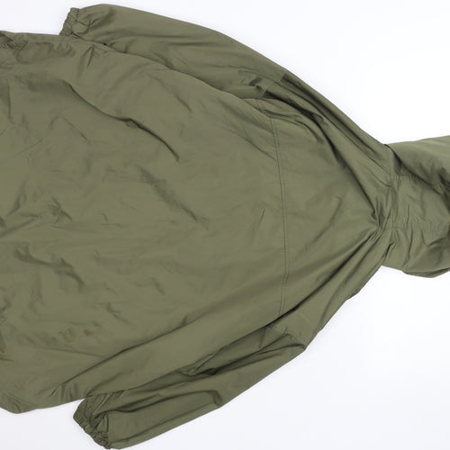 Next Girls Green Hooded Rain Coat 11 Years Mid-Length Water Resistant