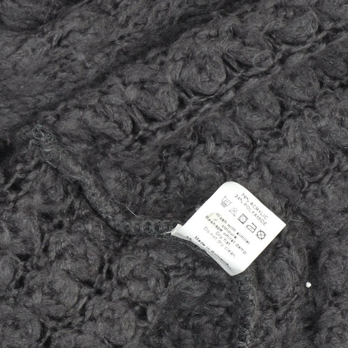 River Island Women's Grey Chunky-Knit Open Cardigan Size 6