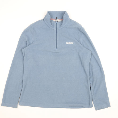 Regatta Women Blue Fleece Half Zip Outdoor Jumper UK 12