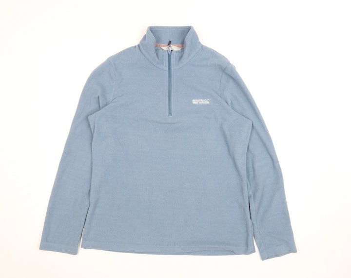 Regatta Women Blue Fleece Half Zip Outdoor Jumper UK 12