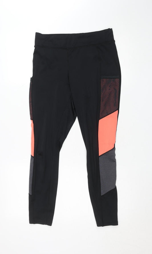 Sondico Women's Black Colourblock Sports Leggings Size 12